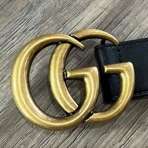 Gucci Belt 414516 w/ Gold Double G Buckle